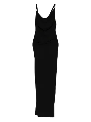 RHUDE cut-out Layered Maxi Dress | Black | FARFETCH SA