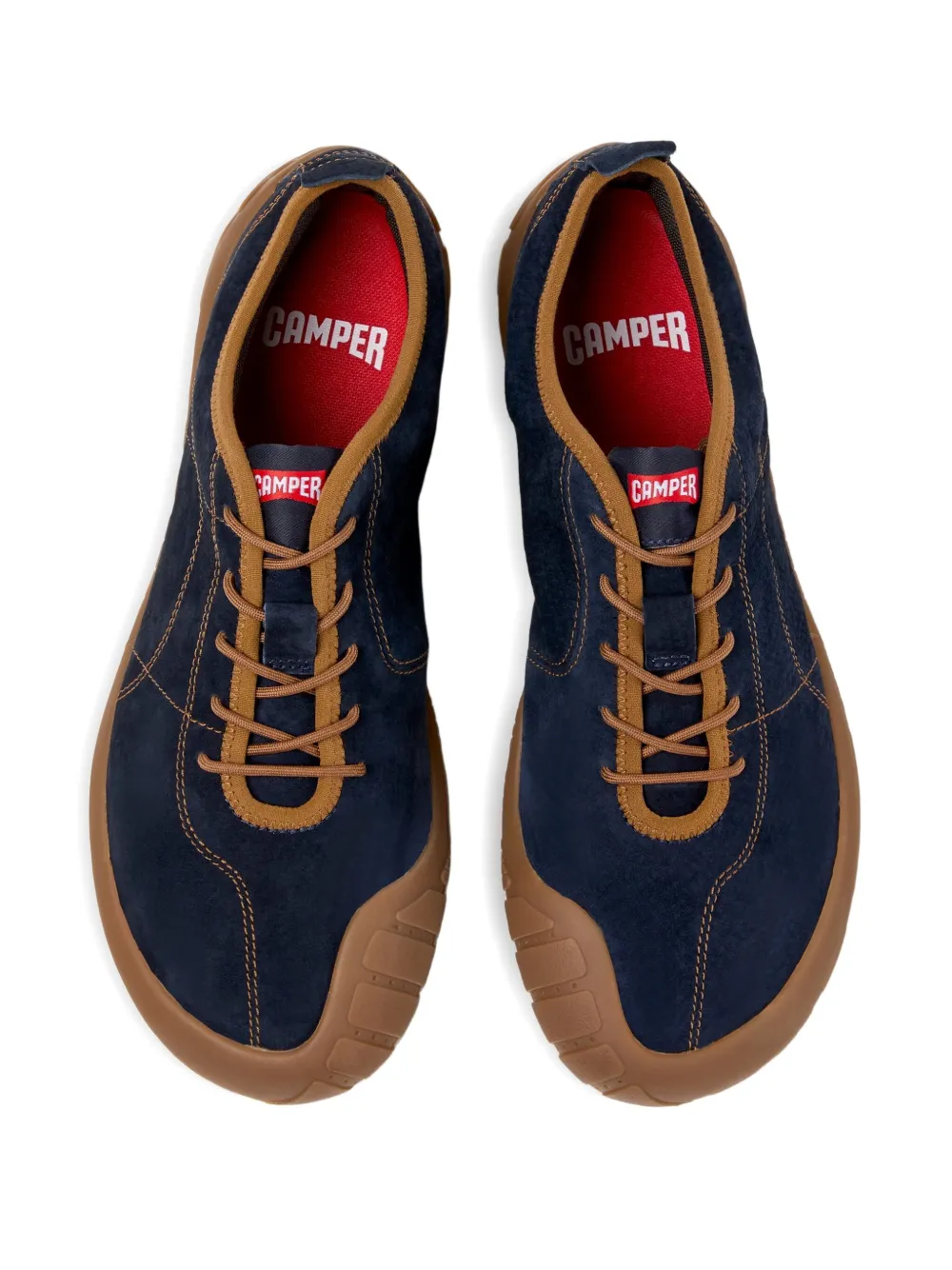 Camper leather lace-up trainers Blue
