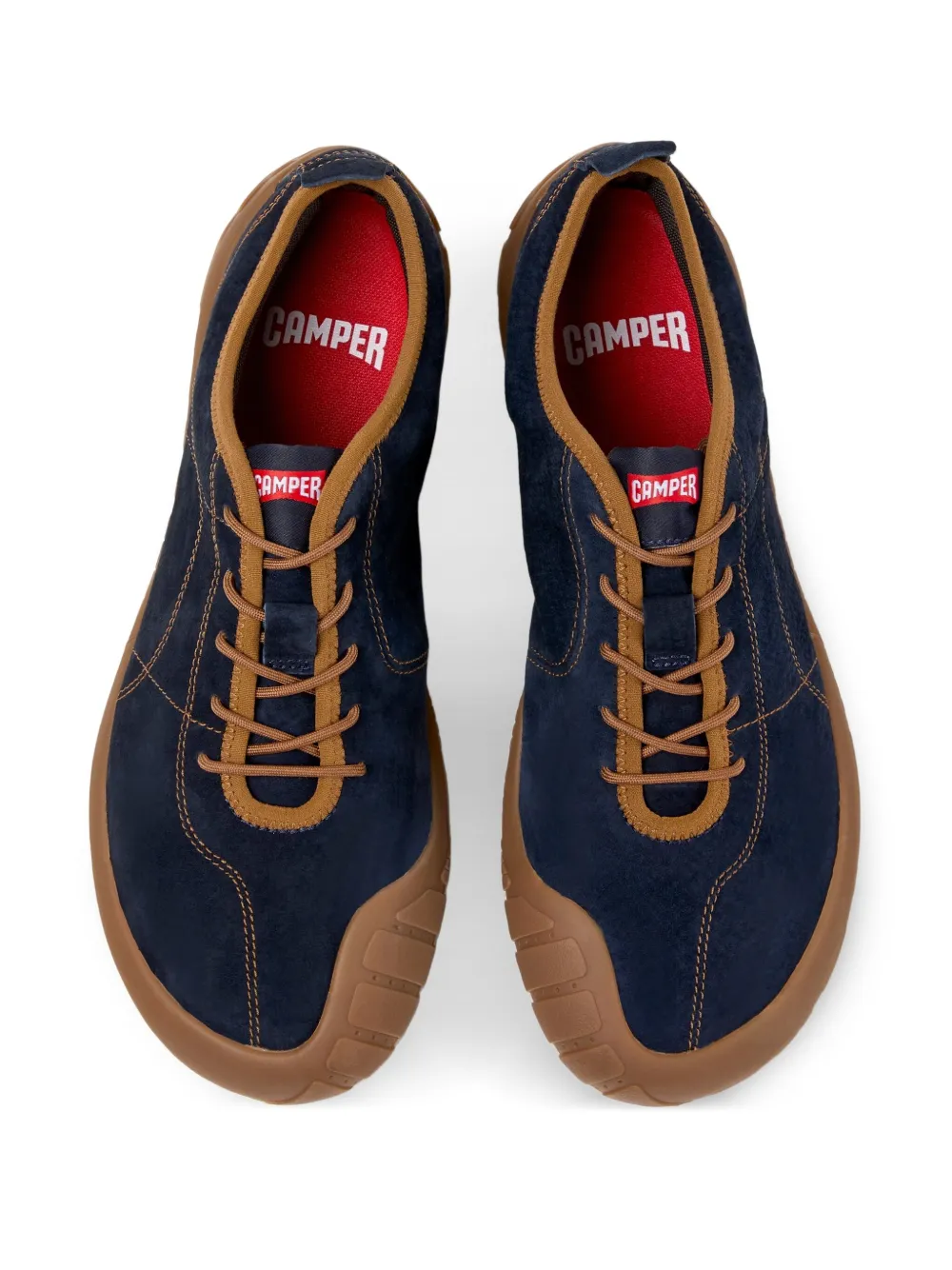 Camper leather lace-up trainers Blue