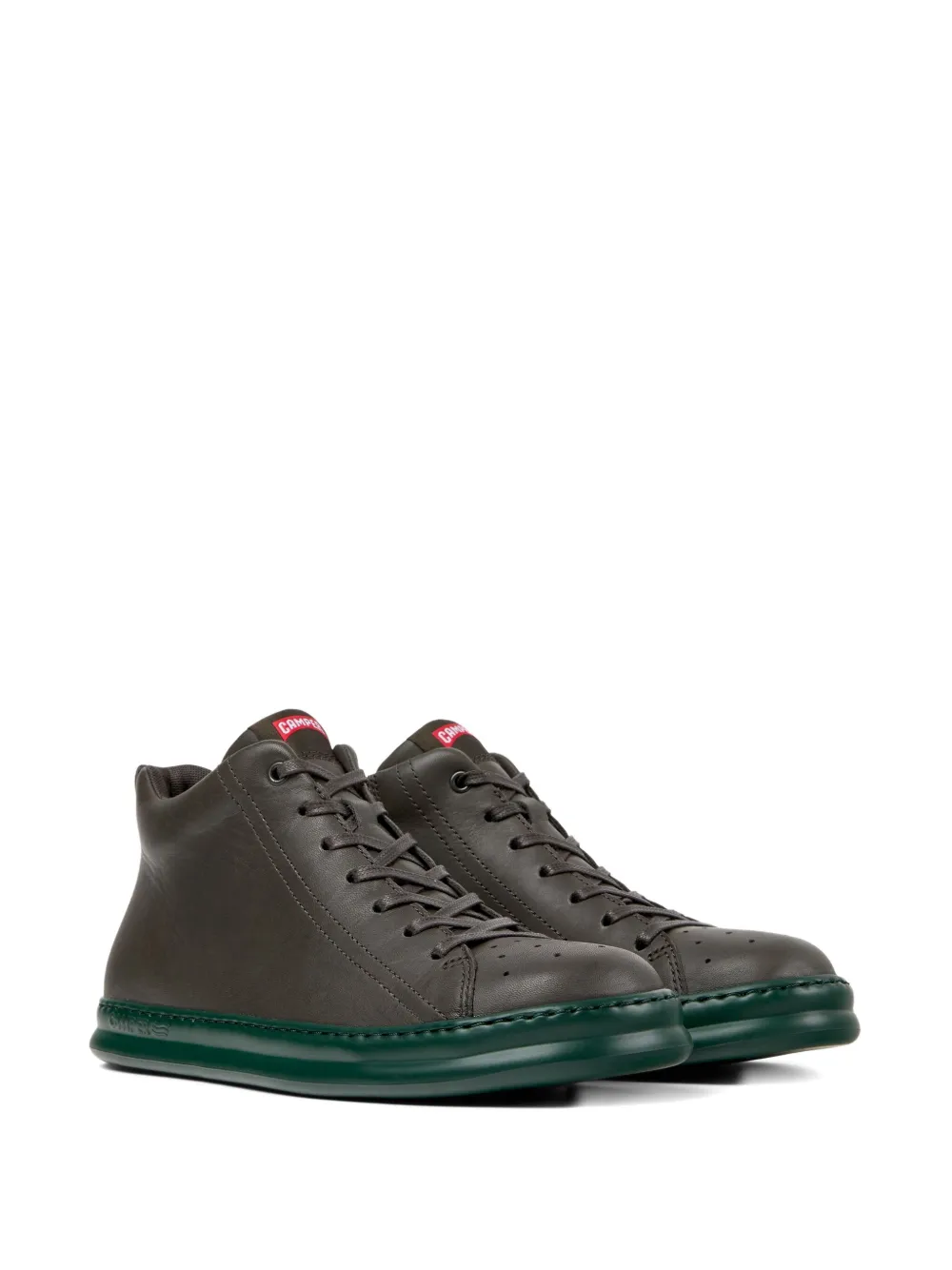 Camper Runner Lace-up Leather Sneakers In Gray