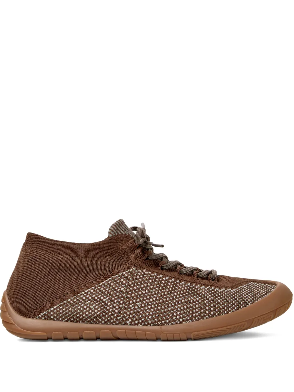 Camper Peu Path knitted lace-up sneakers Brown