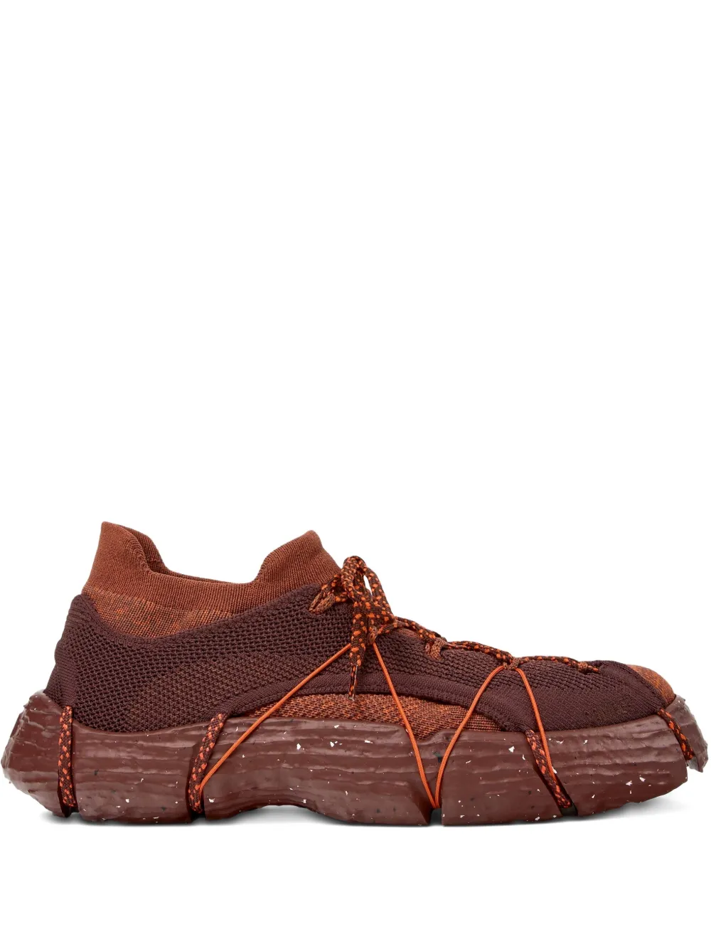 Camper Roku knitted lace-up sneakers Red