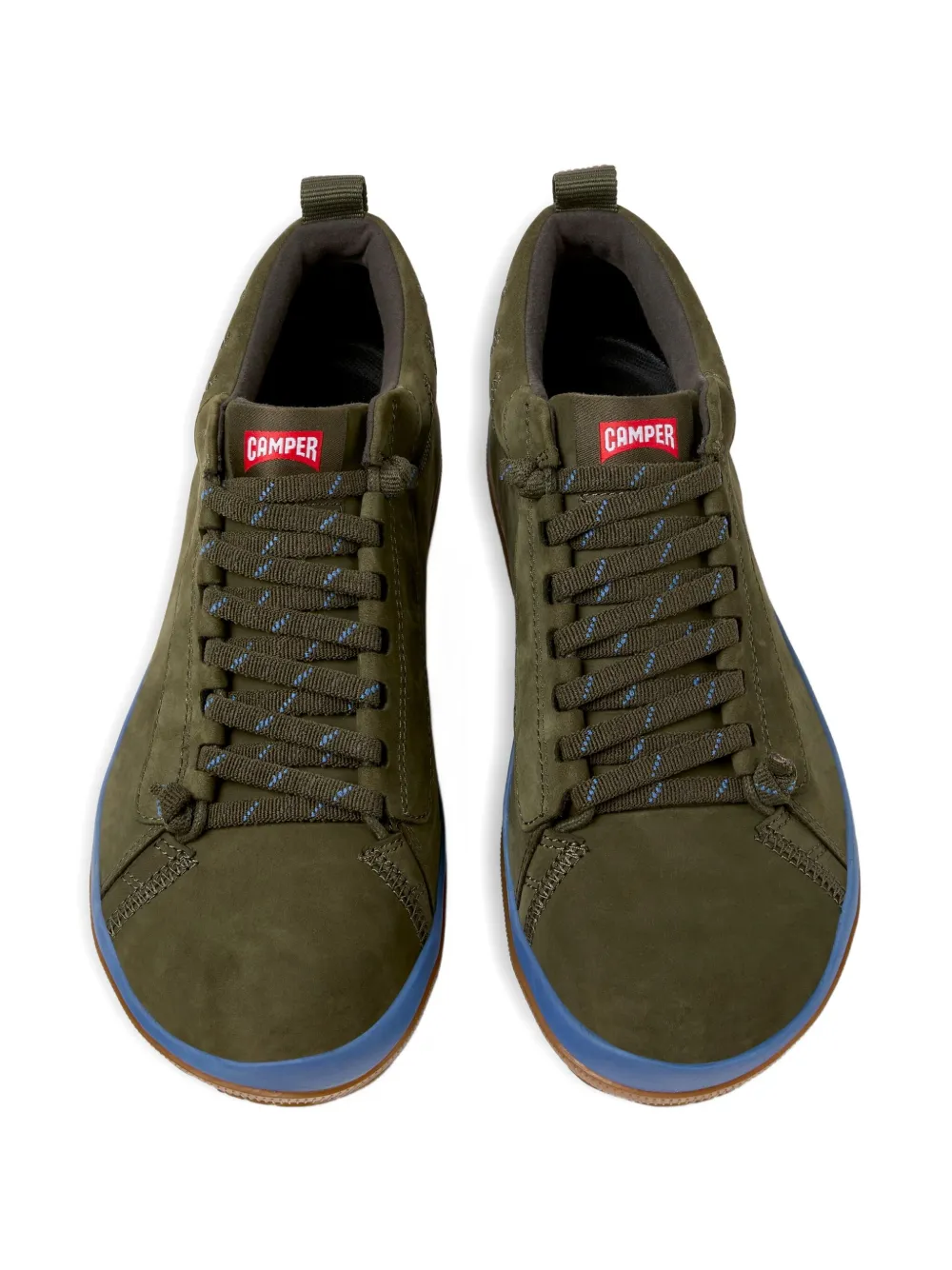 Camper Peu Pist GM lace-up nubuck leather sneakers Green