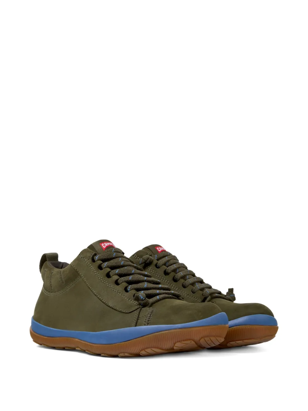 Camper Peu Pist GM lace-up nubuck leather sneakers Green