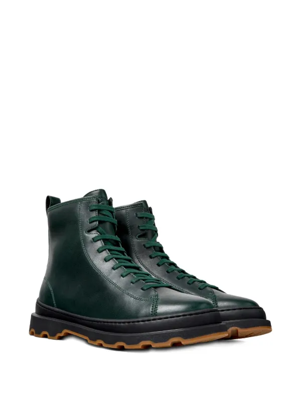 Camper Brutus lace-up Leather Boots | Green | FARFETCH NZ display picture 1