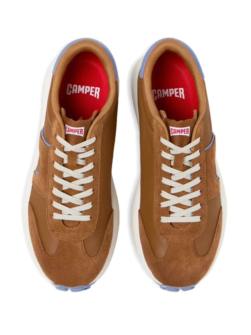 Camper pelotas Athens leather suede sneakers Brown