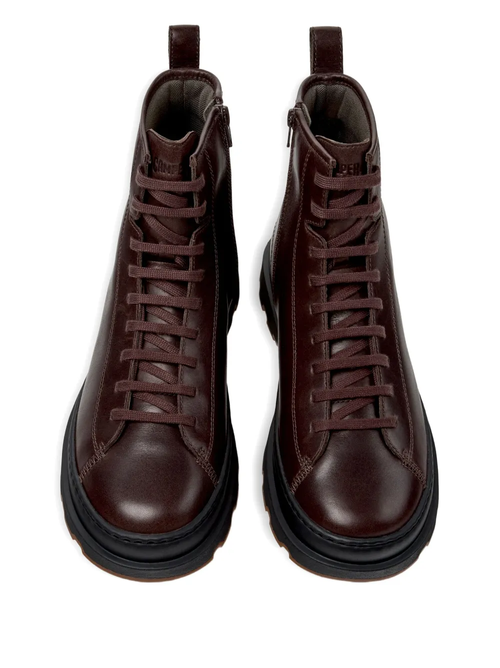 Camper Brutus+ lace-up leather boots Brown
