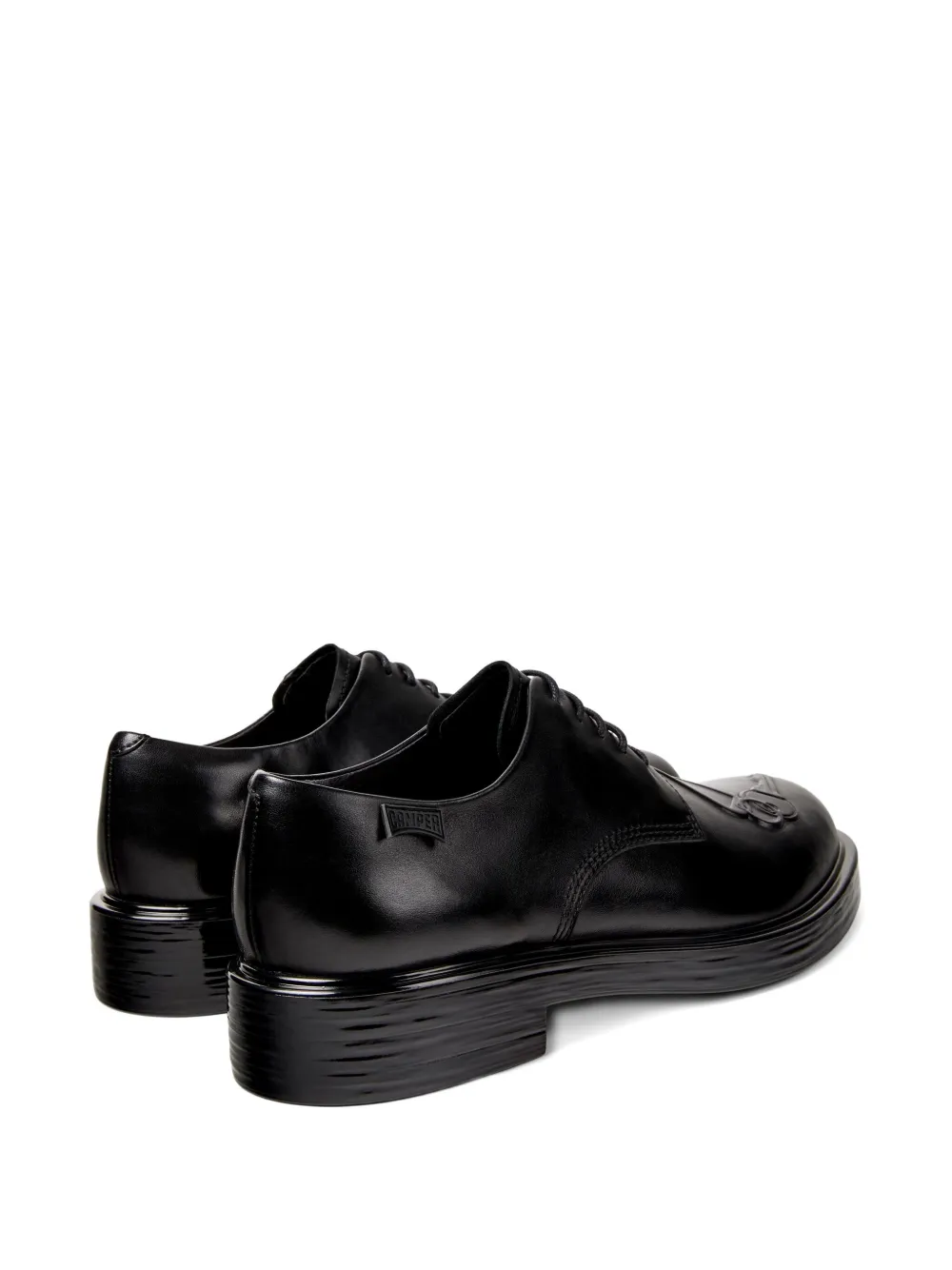 Camper Dean Twins lace-up leather key-detail derby shoes Black