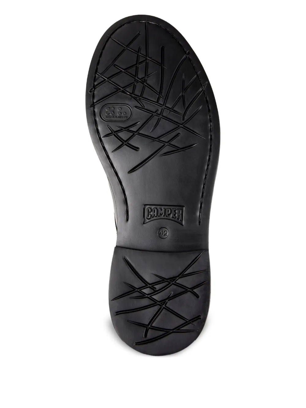 Camper Dean Twins lace-up leather key-detail derby shoes Black