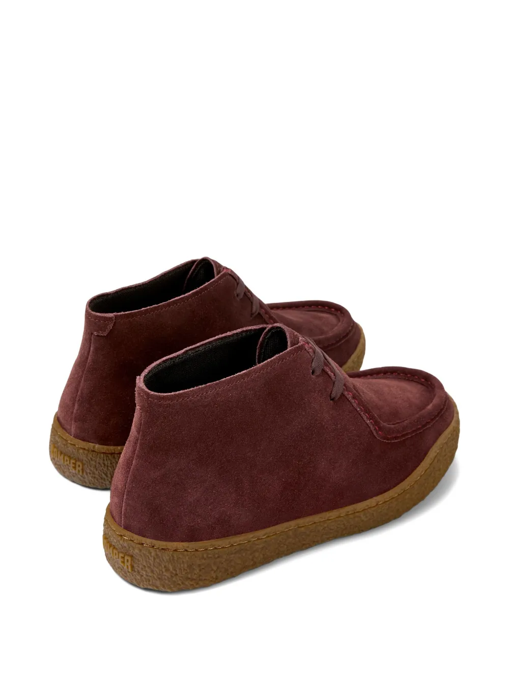 Camper suede lace-up boots Red