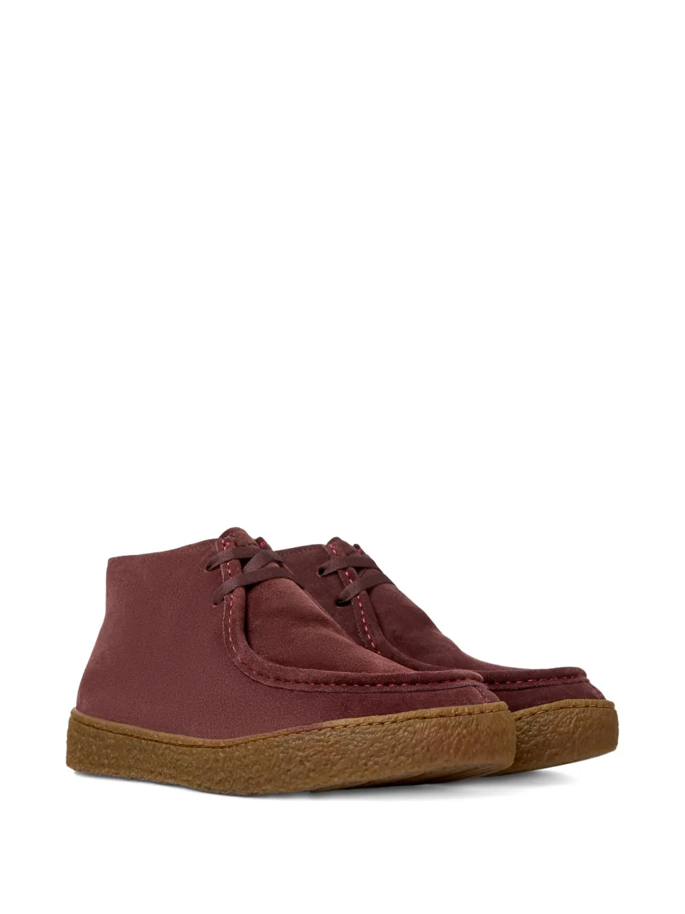 Camper suede lace-up boots Red