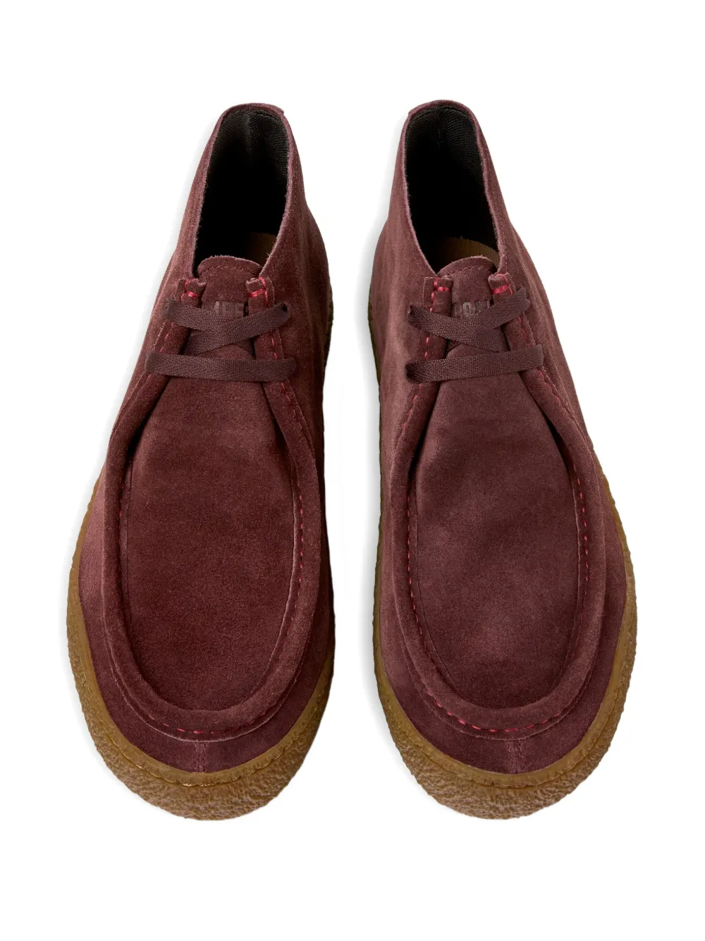 Camper suede lace-up boots Red