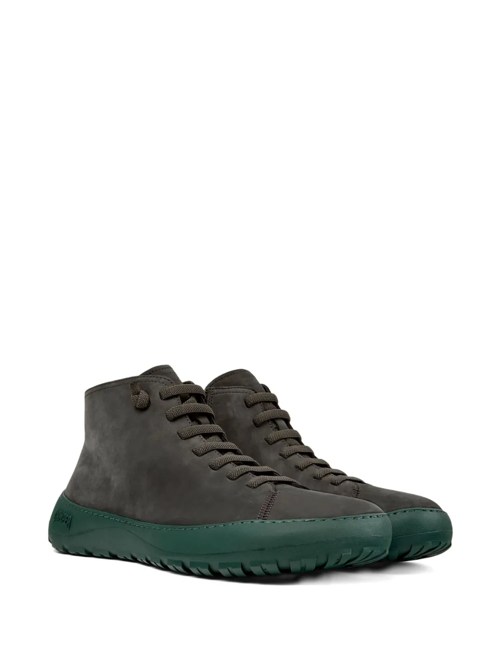 Camper Peu Lace-up Leather Ankle Boots In Gray