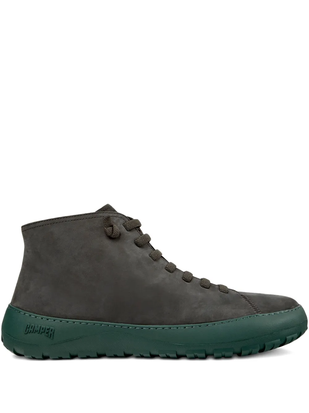 Camper Peu lace-up leather ankle boots Grey