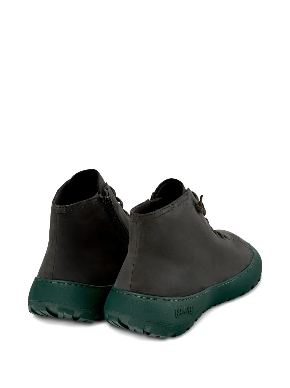 Camper Peu Lace-up Leather Ankle Boots In Gray