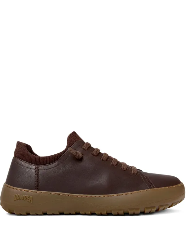 Camper Peu Serra ribbed-collar Leather Sneakers Brown FARFETCH IN