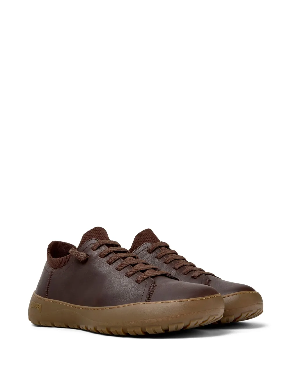 Camper Peu Serra ribbed-collar leather sneakers Brown