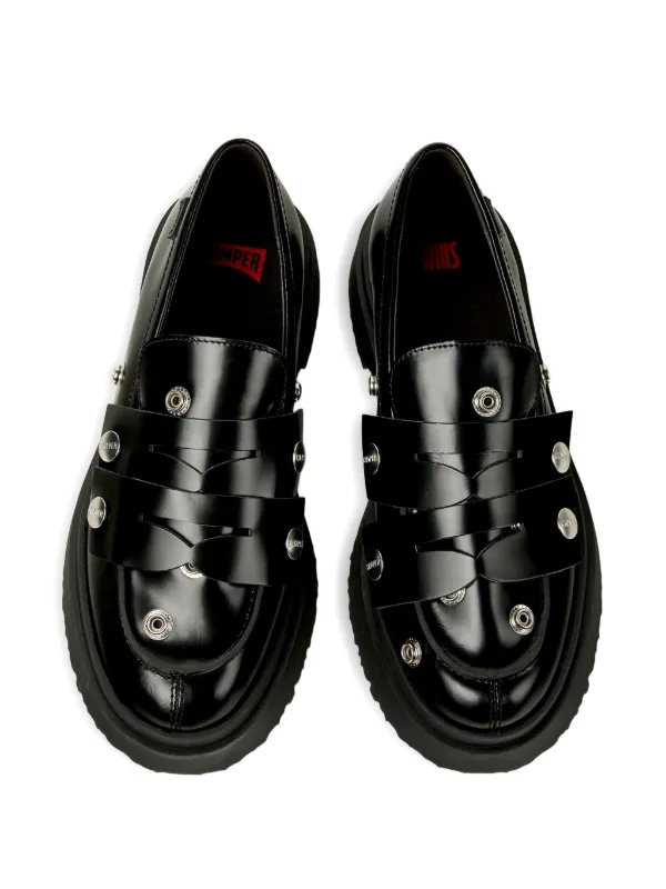 CAMPER TWINS ブラックレザー ローファー CAMPER（シューズ） ローファー 「カンペール」 TWINS / ドレス