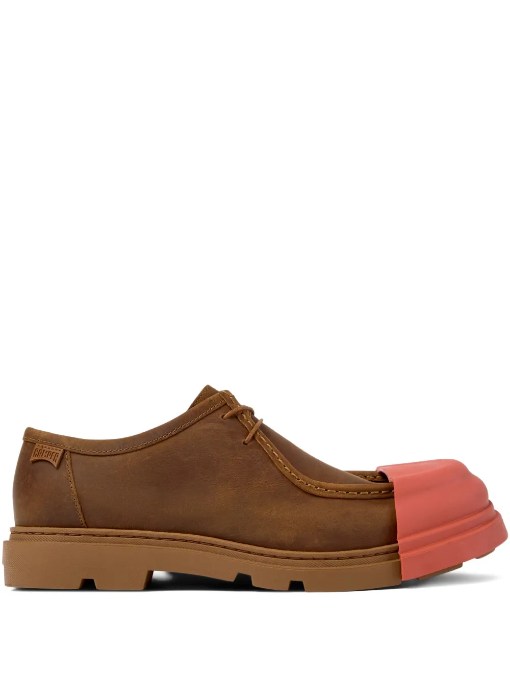 Camper lace-up leather toe-cap shoes Brown