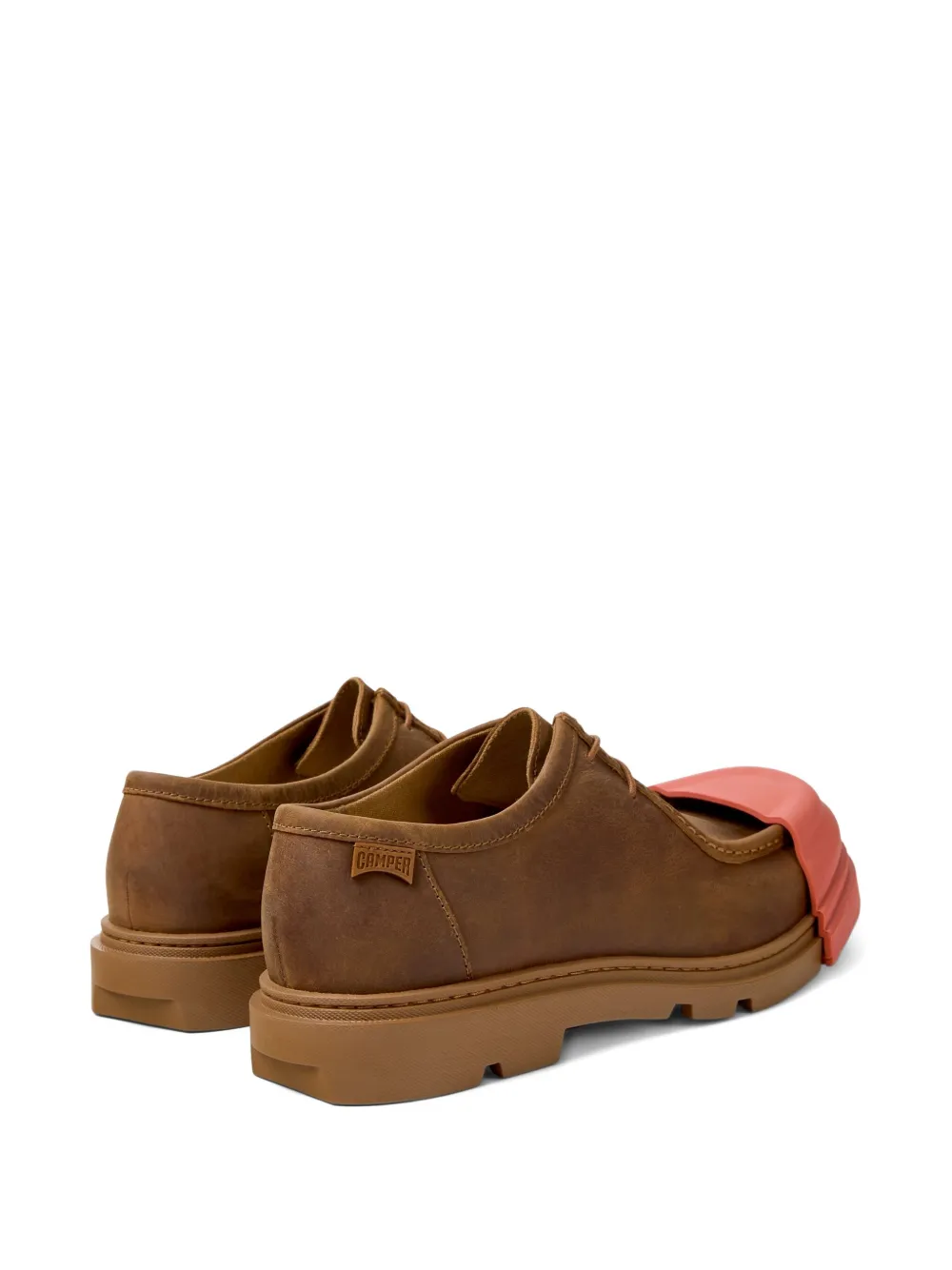Camper lace-up leather toe-cap shoes Brown