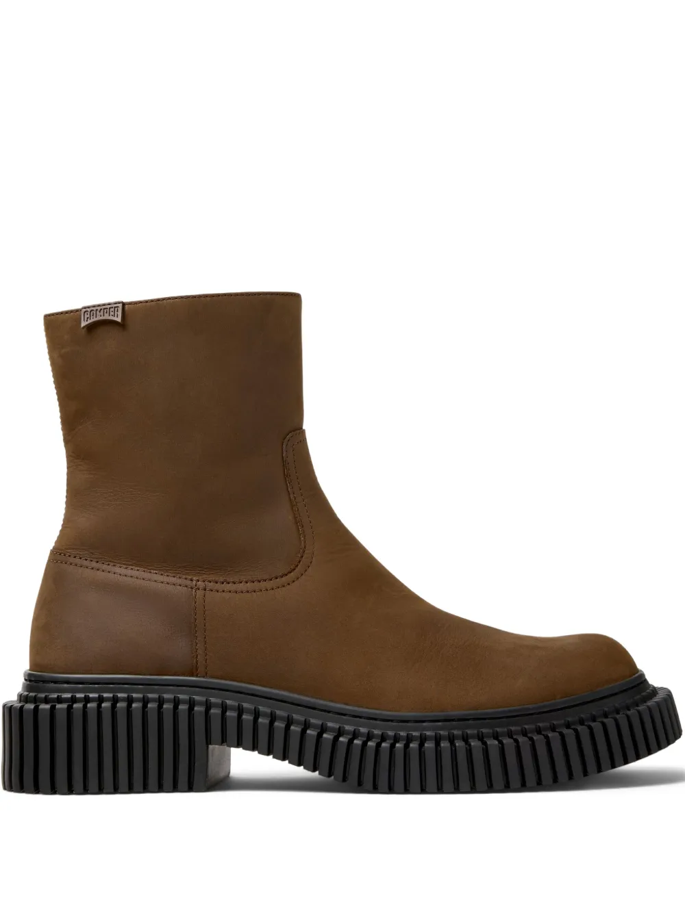 Camper Pix Berlin Zip-detail Platform Boots In Brown