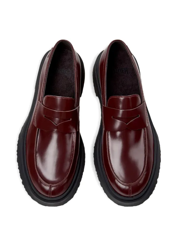 Camper Walden Leather Loafers | Red | FARFETCH ID