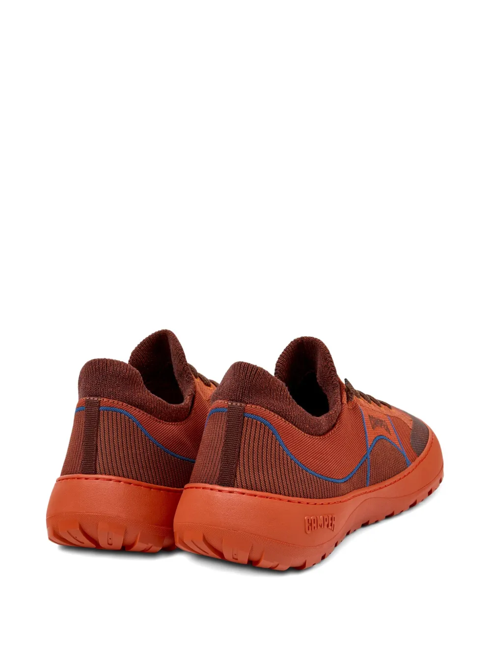 Camper Peu Serra textured lace-up trainers Orange
