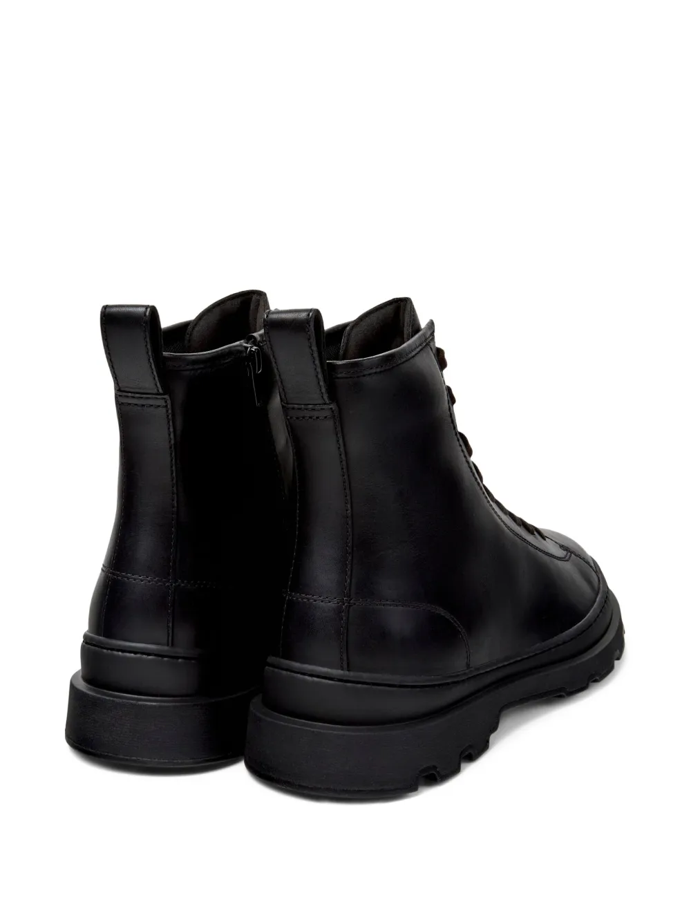 Camper Brutus Lace-up Leather Boots In Black