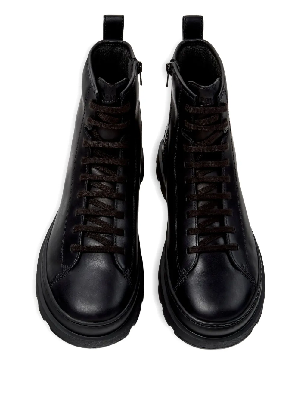 Camper Brutus Lace-up Leather Boots In Black