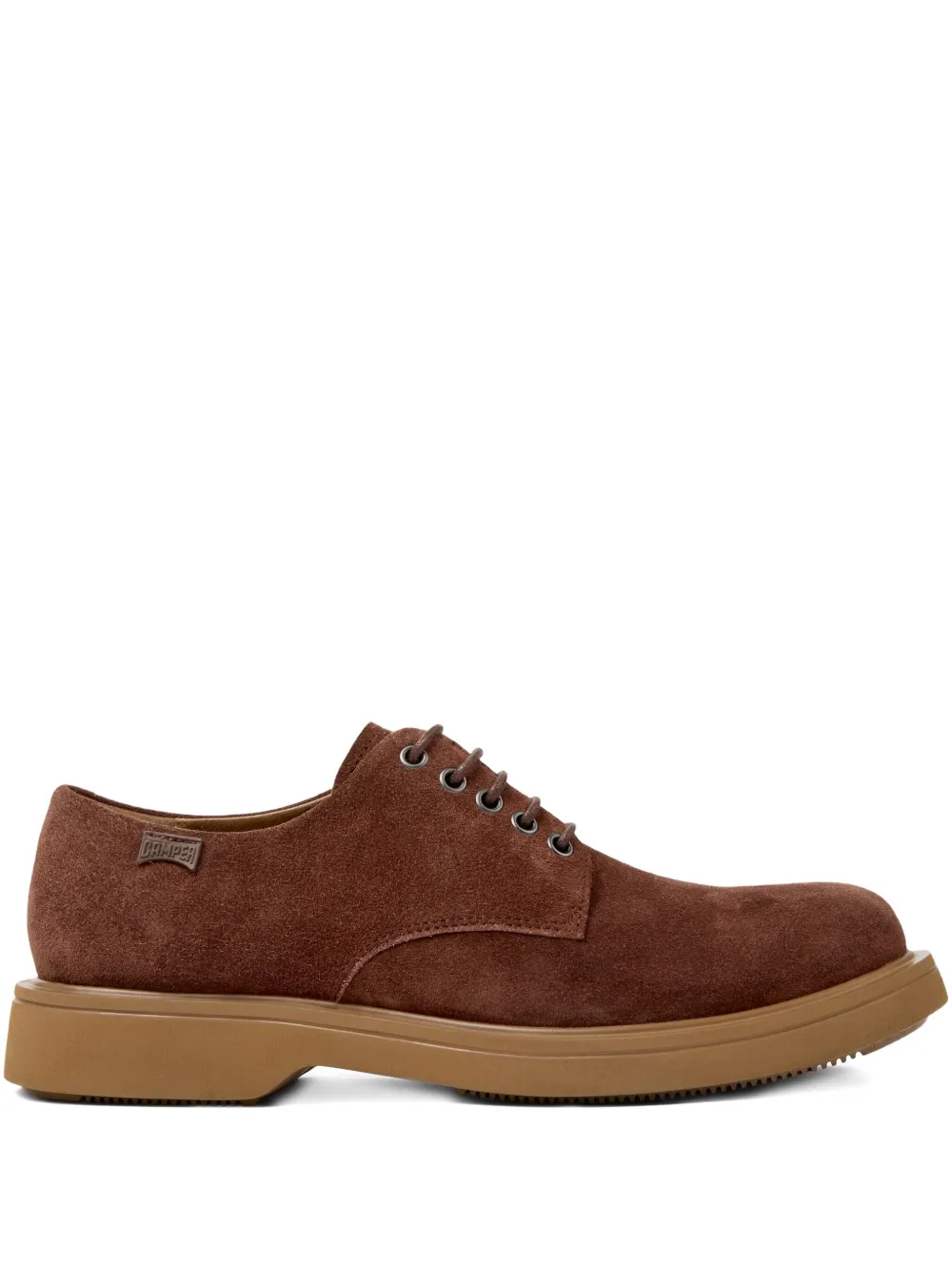Camper Norman lace-up suede Derby shoes Brown