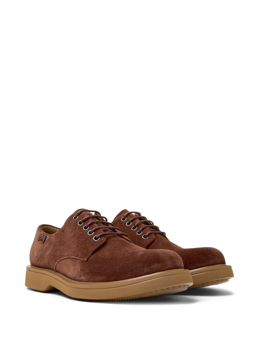 Camper Norman lace-up suede Derby shoes Brown