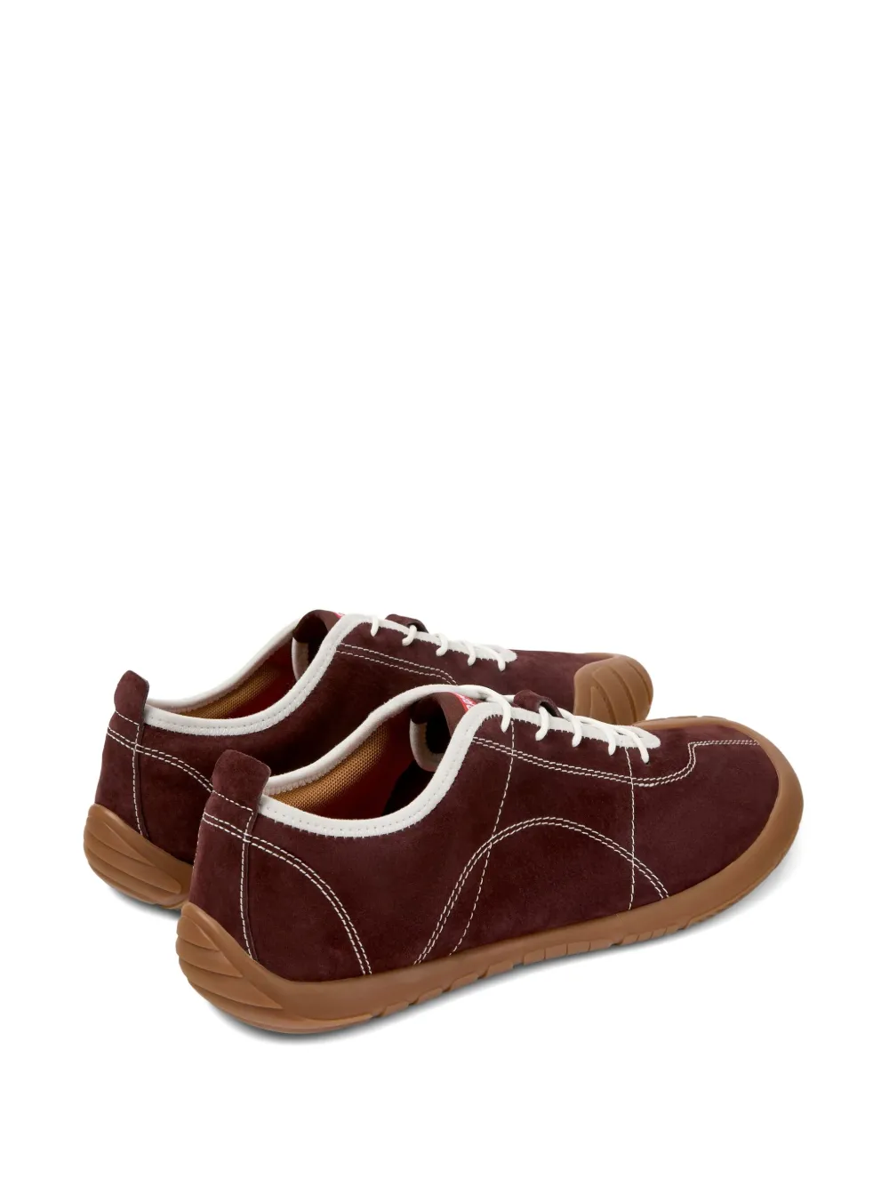 Camper Peu Path lace-up suede sneakers Red
