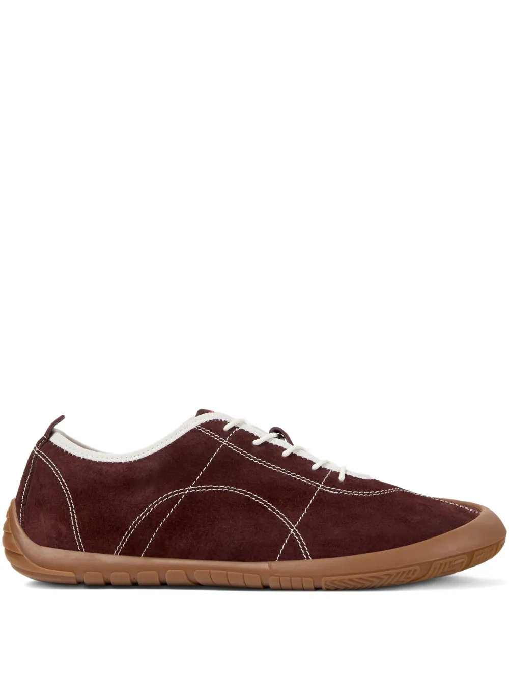 Camper Peu Path lace-up suede sneakers Red