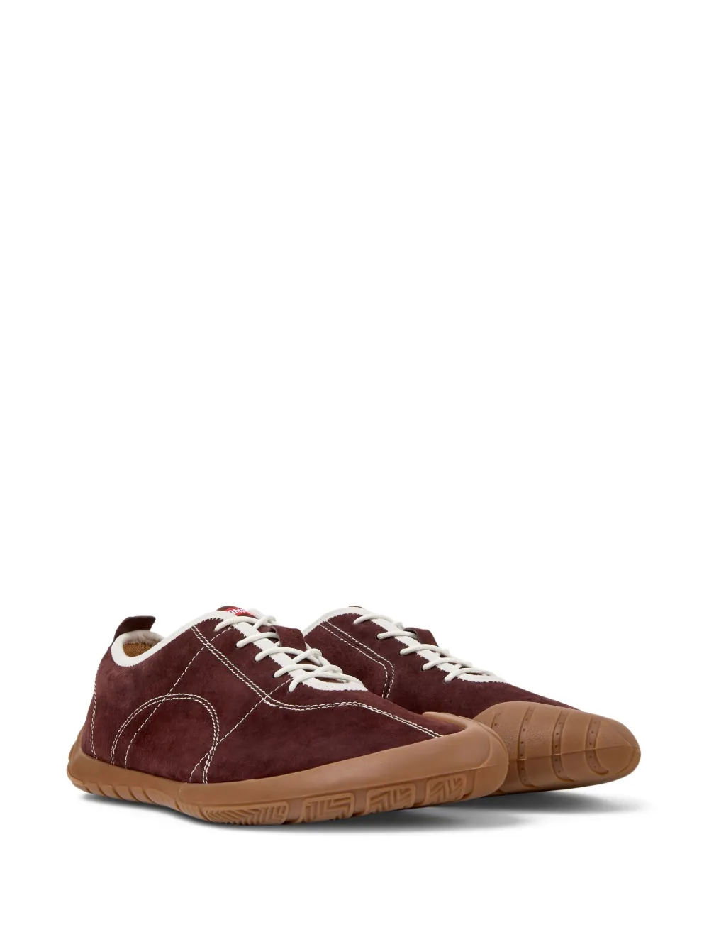 Camper Peu Path lace-up suede sneakers Red