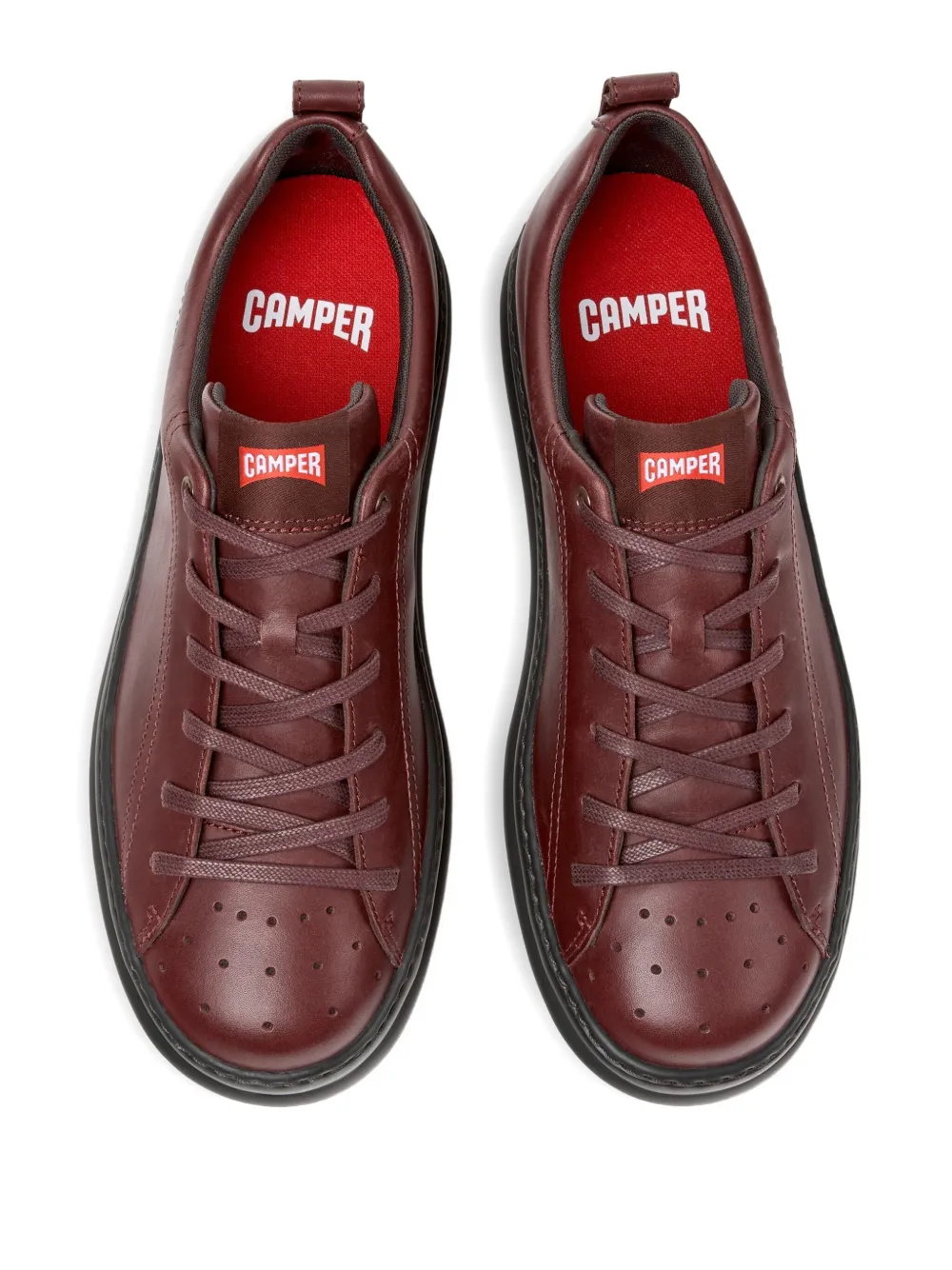 Camper Runner leather lace-up sneakers Red