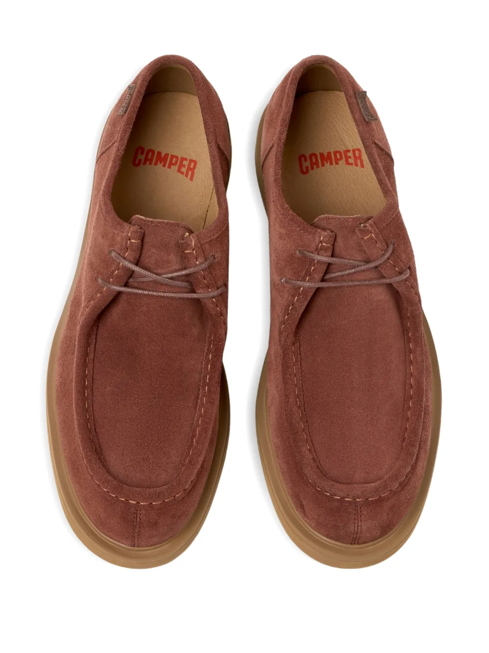 Camper lace-up suede derby shoes Brown