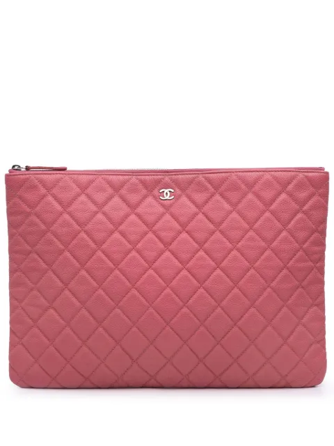 CHANEL Pre-Owned 2012-2013 Large Quilted Caviar O Case clutch bag