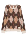 Emporio Armani New York Capsule Collection argyle-pattern jumper - Brown