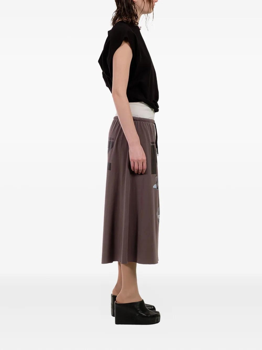 Natasha Zinko Rok met grafische print Bruin