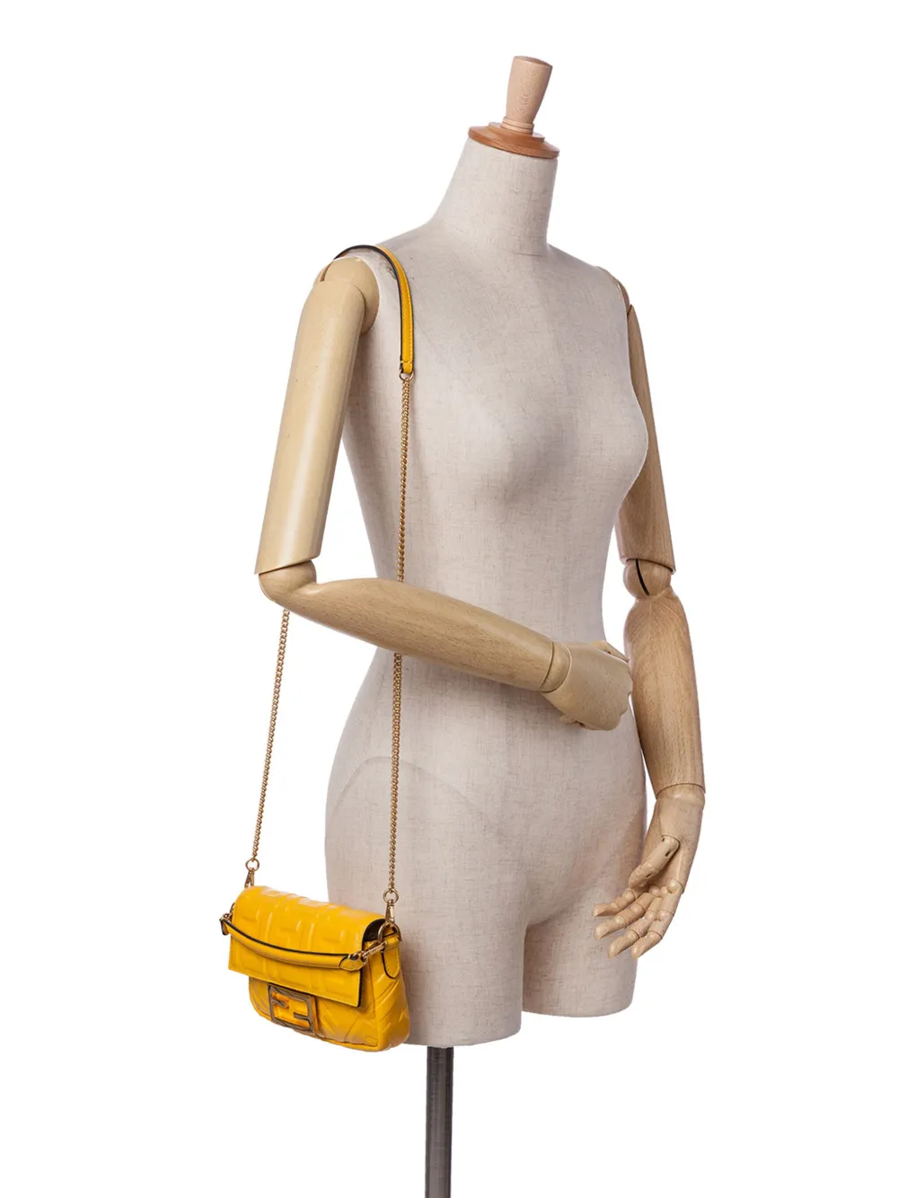 Fendi Pre-Owned 2010-2025 Mini Zucca Embossed Leather Baguette satchel | Pre-Owned | Image 2