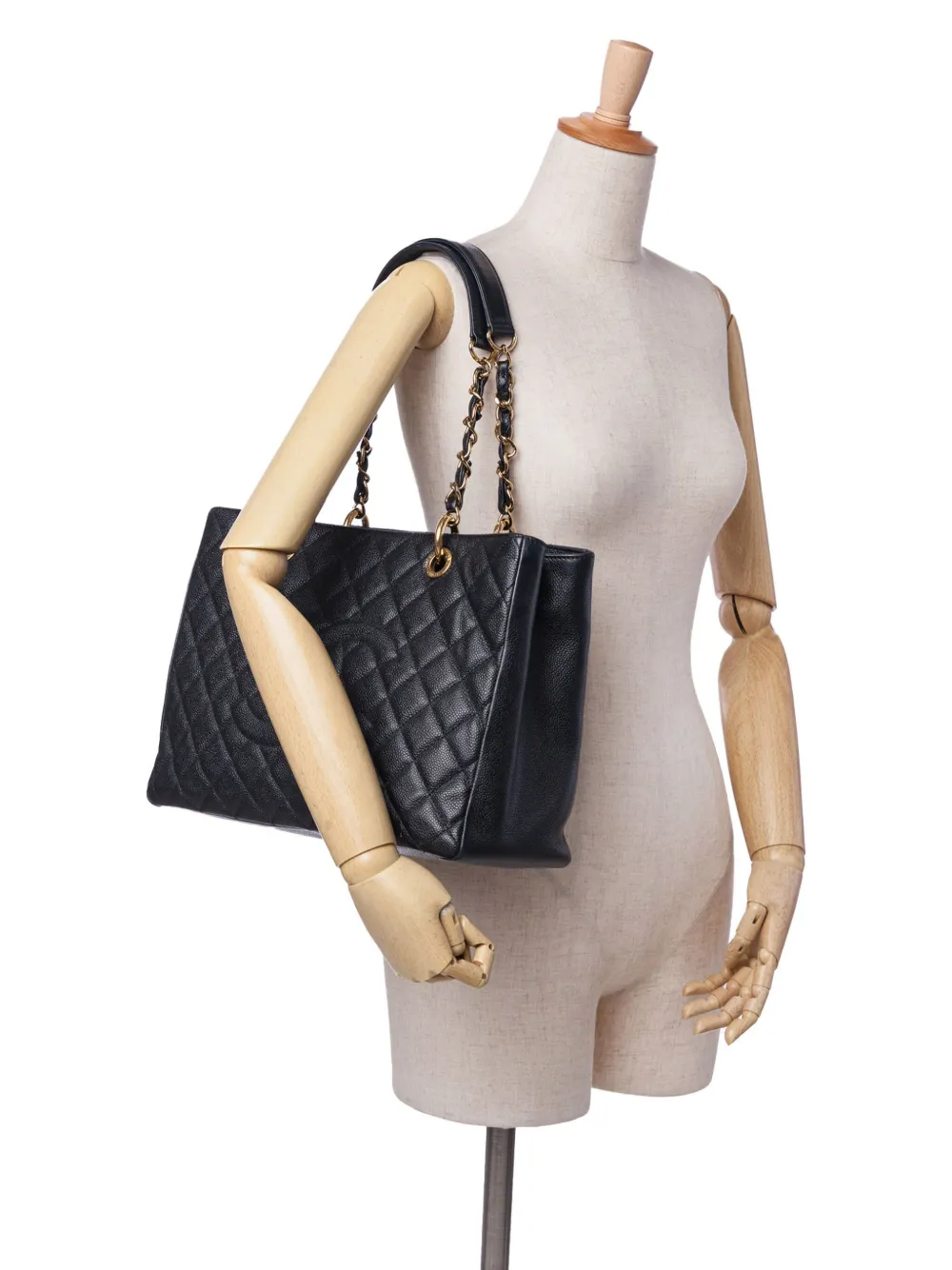 Pre-owned Chanel 2012 Caviar Grand Shopping Tote Bag