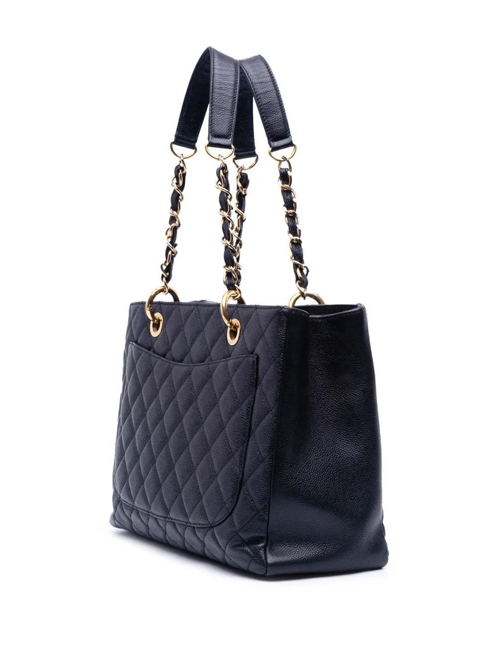 Pre-owned Chanel 2012 Caviar Grand Shopping Tote Bag