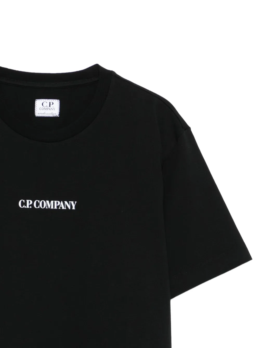C.P. Company Kids T-shirt met geborduurd logo Zwart