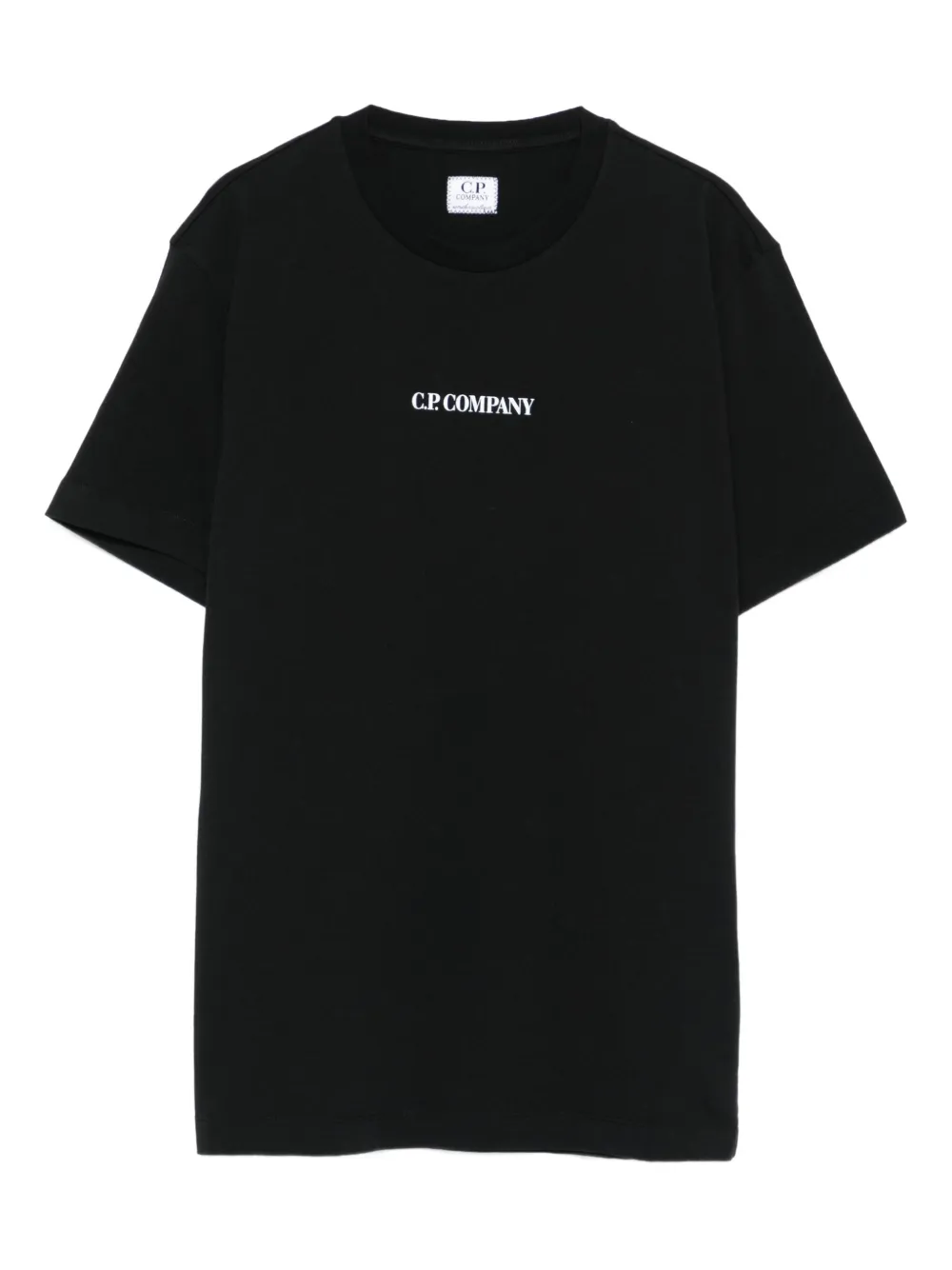 C.P. Company Kids logo-embroidered crew-neck T-shirt - ブラック C.P. Company Kids logo-embroidered crew-neck T-shirt - ブラック