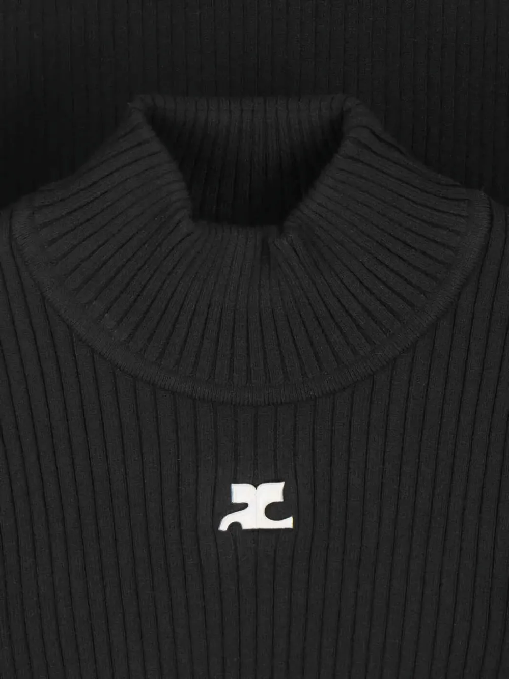 Courrèges Reedition geribbelde trui Zwart