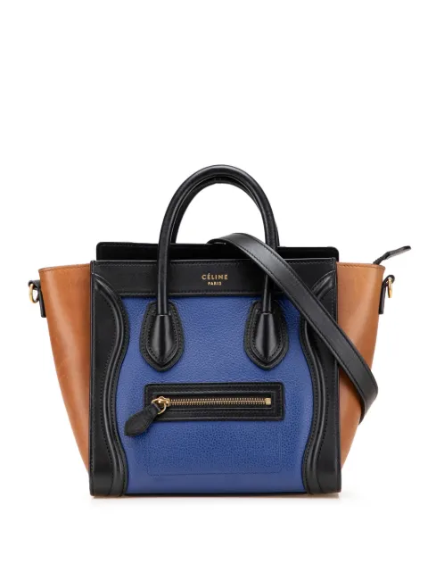 Céline Pre-Owned 2014 Nano Tricolor Leather Luggage Tote satchel