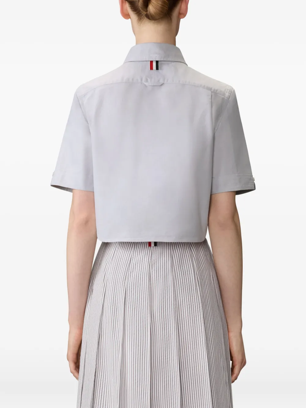Thom Browne oxford short-sleeve shirt Grijs