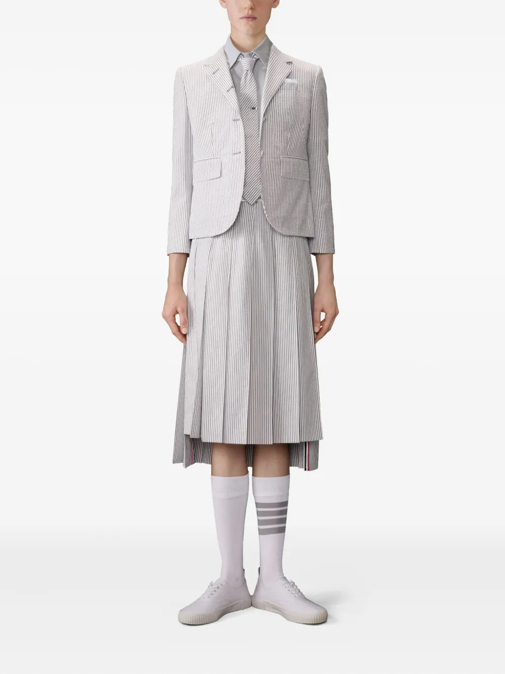 Thom Browne oxford short-sleeve shirt Grijs