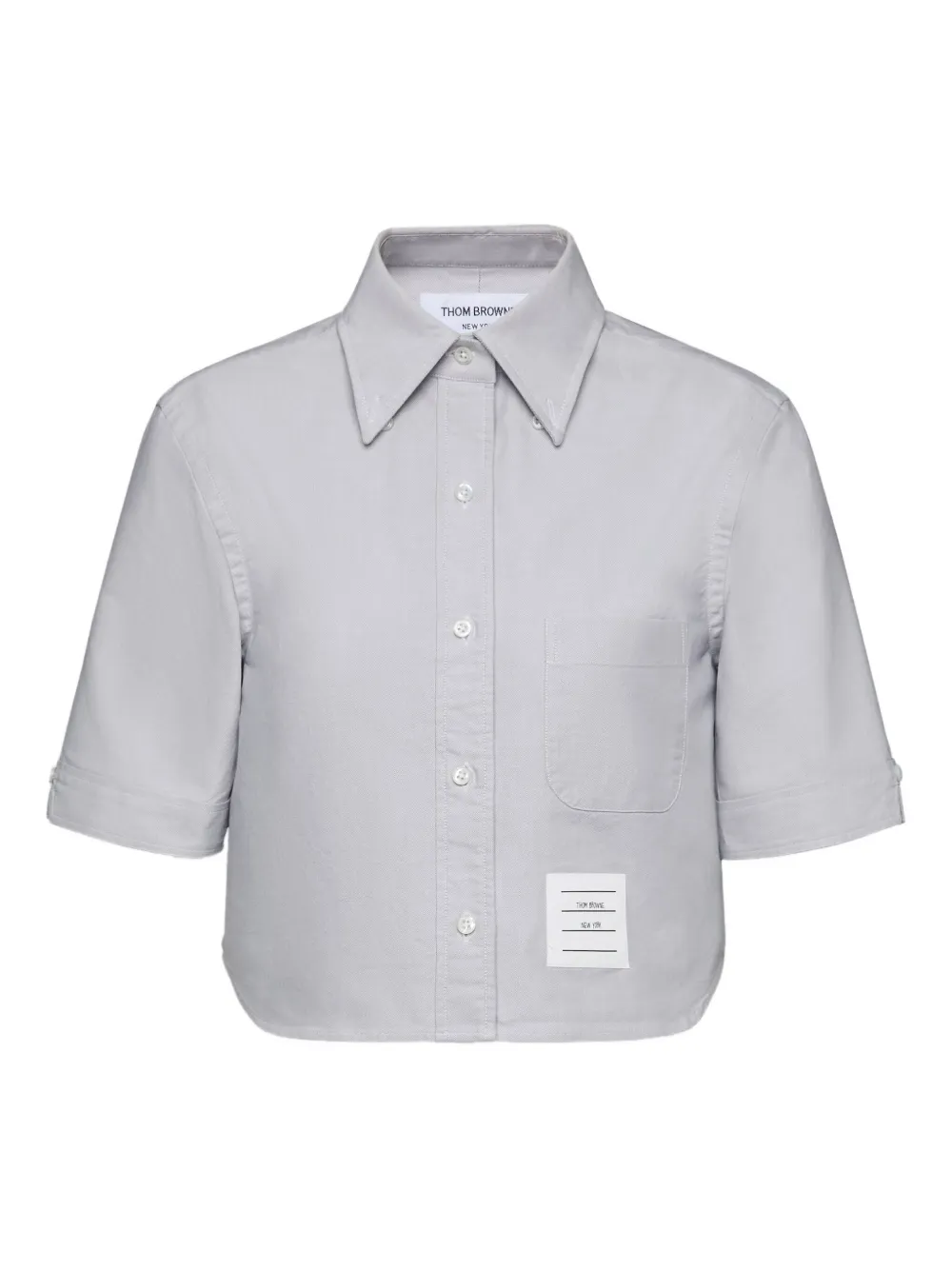 Thom Browne oxford short-sleeve shirt Grijs
