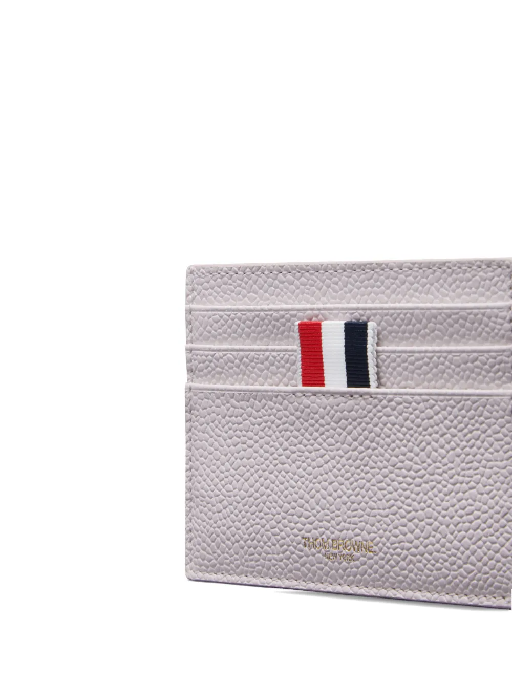 Thom Browne pebble grained card holder Wit